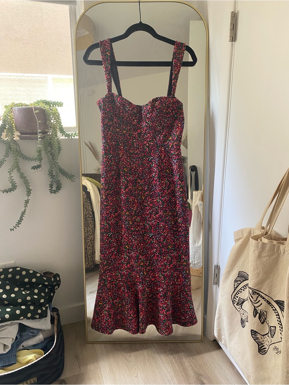 Hutch Pink Multi Floral Midi Dress